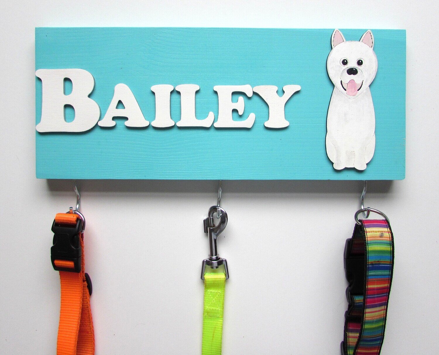 Personalised Samoyed Lead Holder, Leash Holder, New Home Gift, Spring Decor, Dog Owner Gift