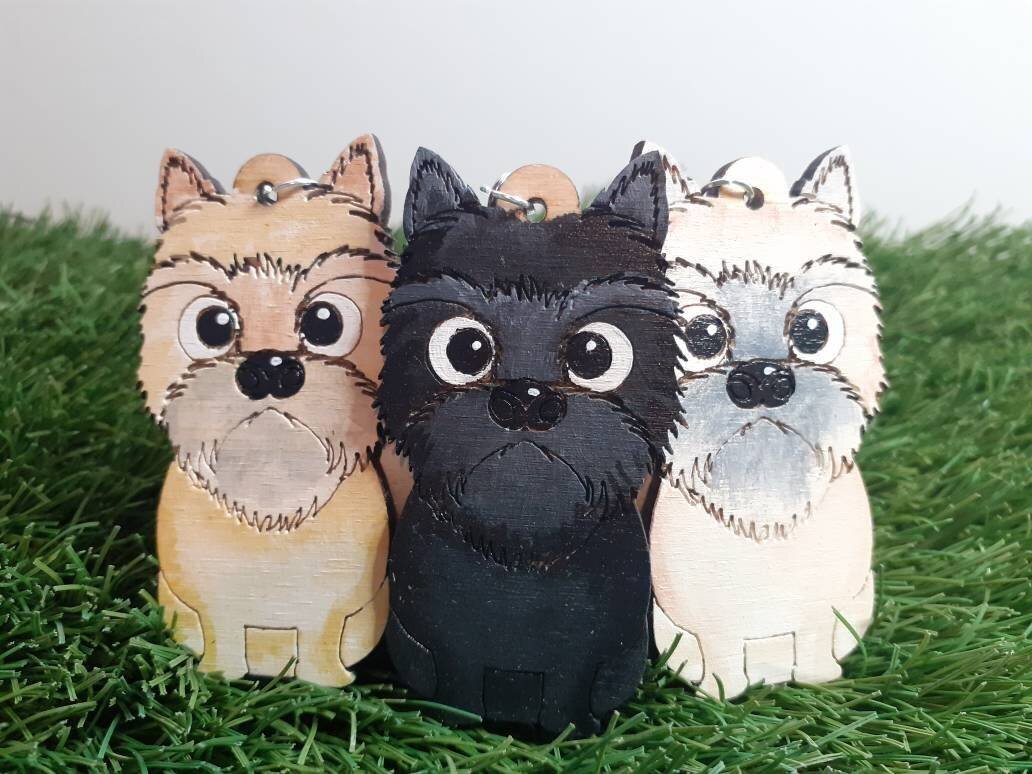 Cairn Terrier Wooden Keyring