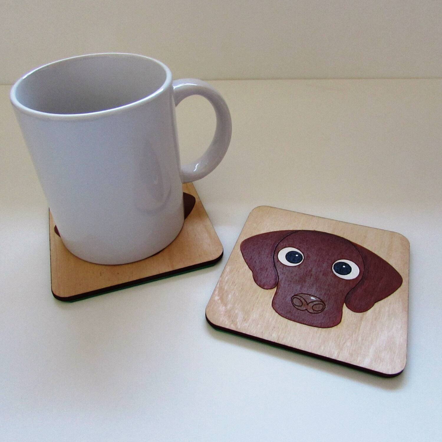 Vizsla Wooden Coaster, Vizsla Gift, Dog Coaster, Wooden Coaster