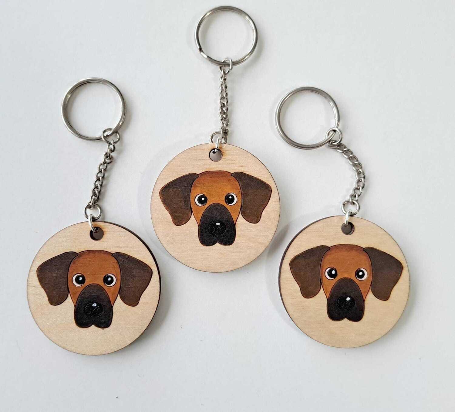 Rhodesian Ridgeback Wooden Keyring, Dog Key ring, Keyring, Keychain, Dog Key chain, Rhodesian Ridgeback Gift, Ridgeback Gift