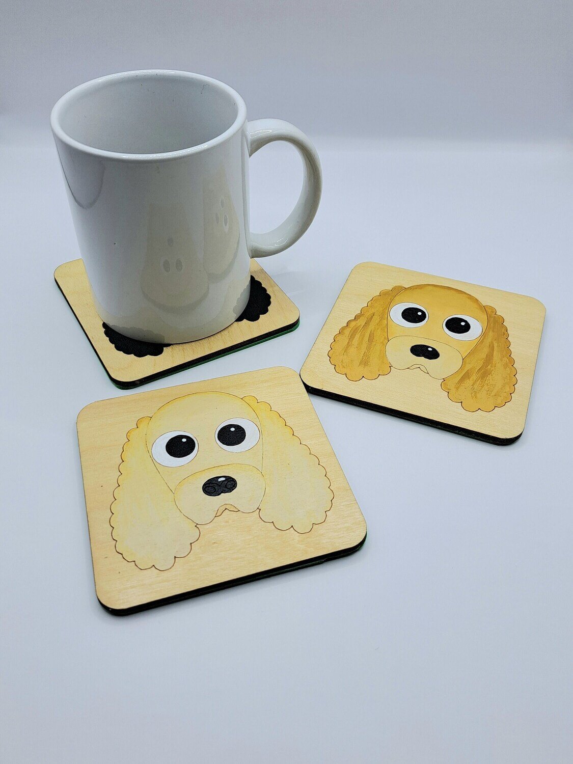 Cocker Spaniel Wooden Coaster, Cocker Spaniel Gift, Dog Coaster, Wooden Coaster