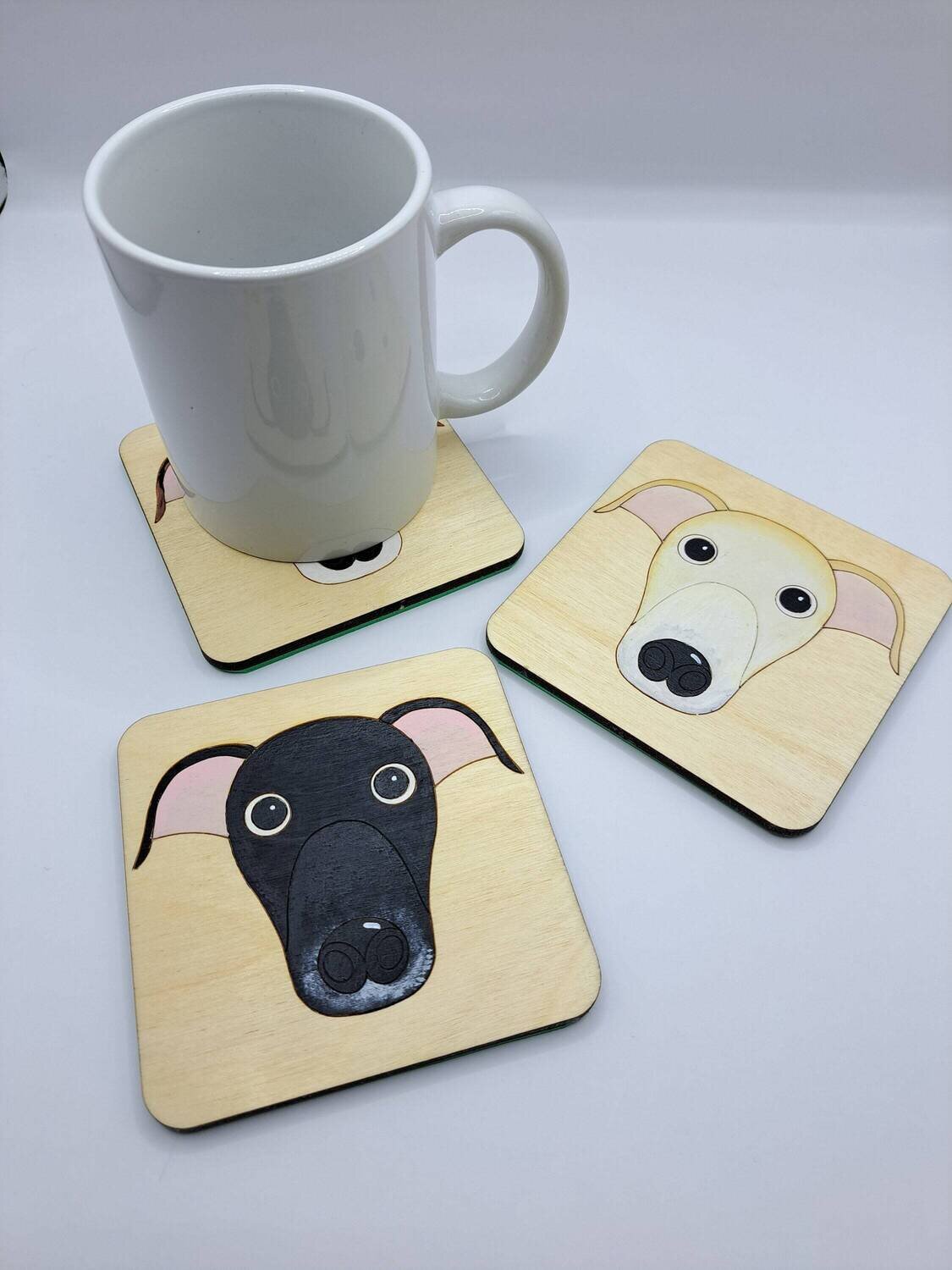 Galgo Wooden Coaster, Galgo Gift, Dog Coaster, Wooden Coaster