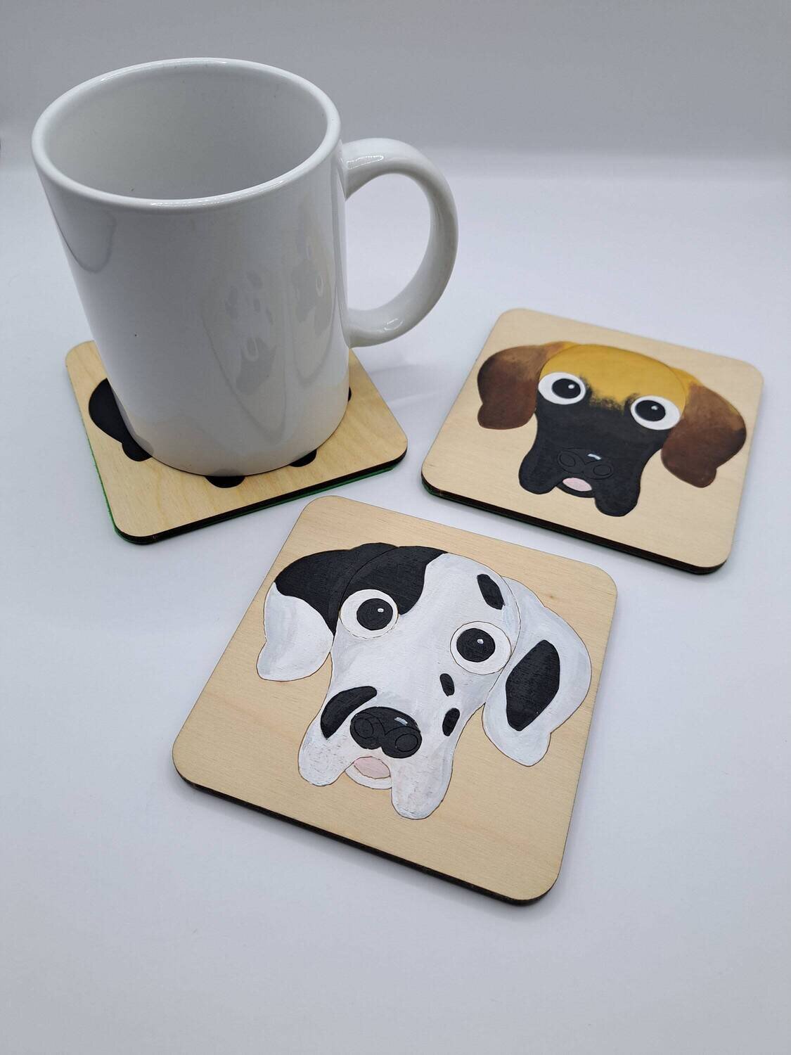 Great Dane Wooden Coaster, Great Dane Gift, Dog Coaster, Wooden Coaster