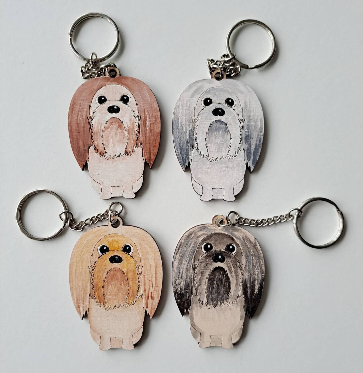 Lhasa Apso Long Hair Wooden Keyring, Dog Key ring, Keyring, Keychain, Dog Key chain, Lhasa Apso Gift, Lhasa Apso