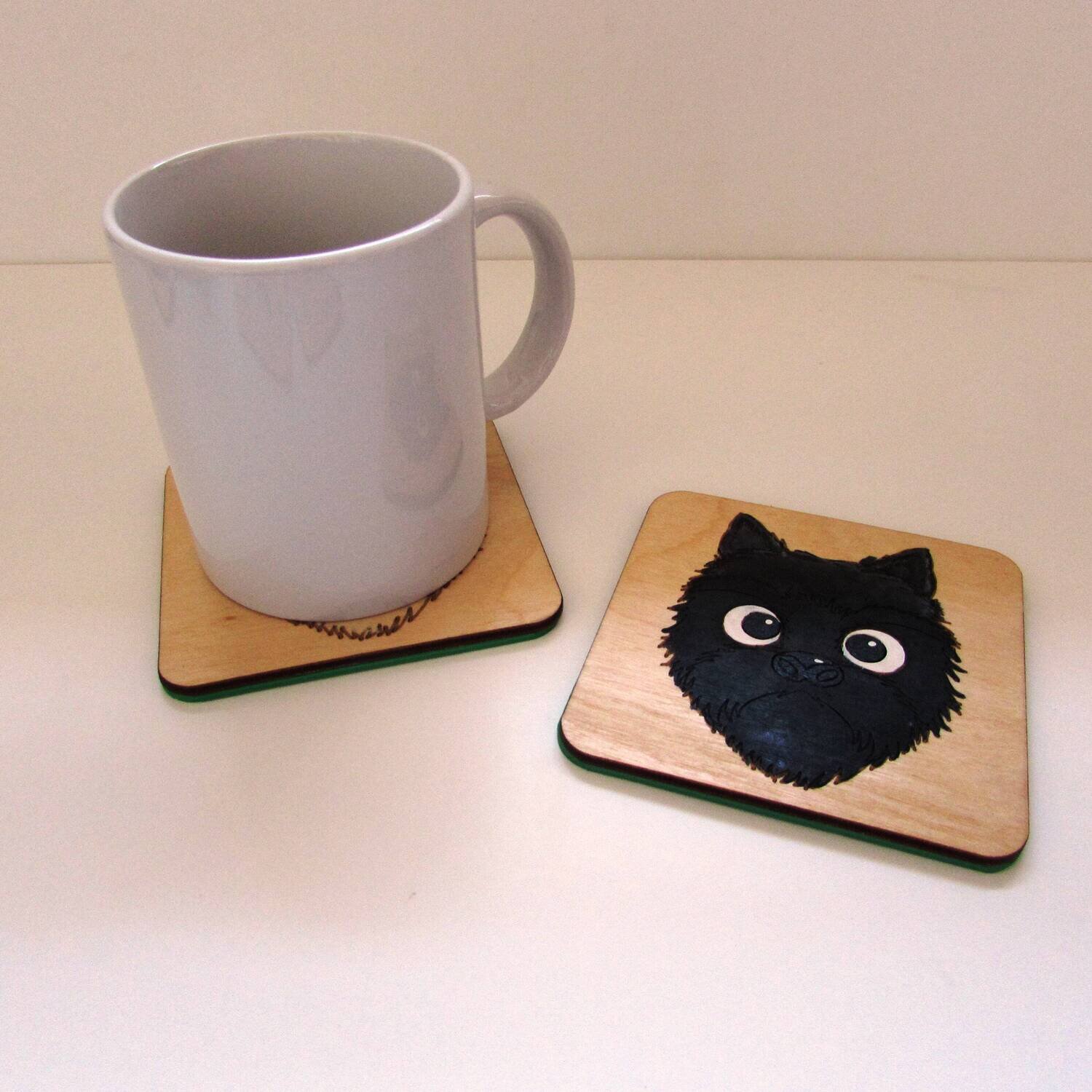 Cairn Terrier Wooden Coaster, Cairn Terrier Gift, Dog Coaster, Wooden Coaster