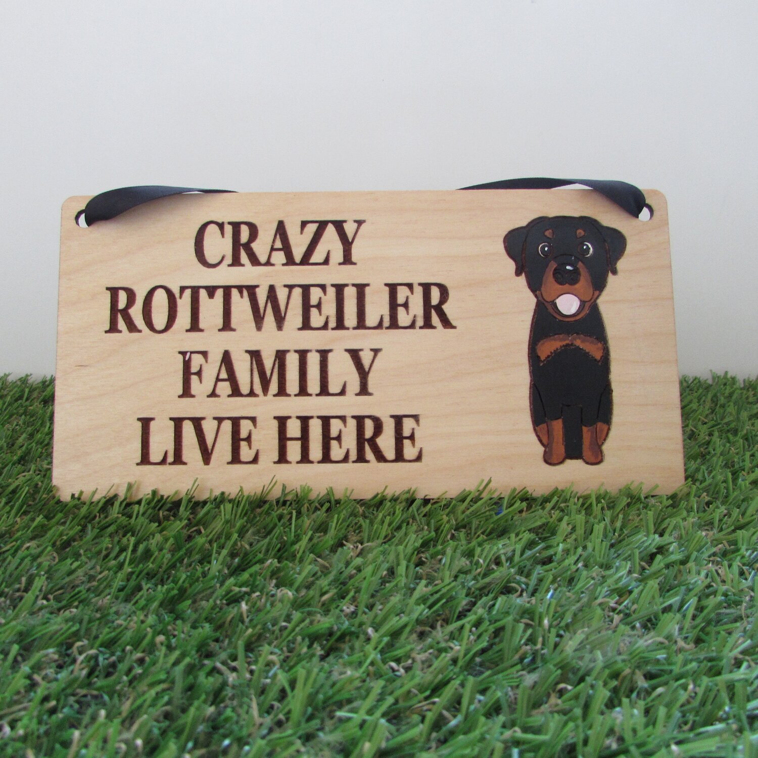 Crazy Rottweiler Family Wooden Sign, Dog Gift, Dog Sign, Dog Decoration, Wooden Sign, Rottweiler Gift, Rottweiler