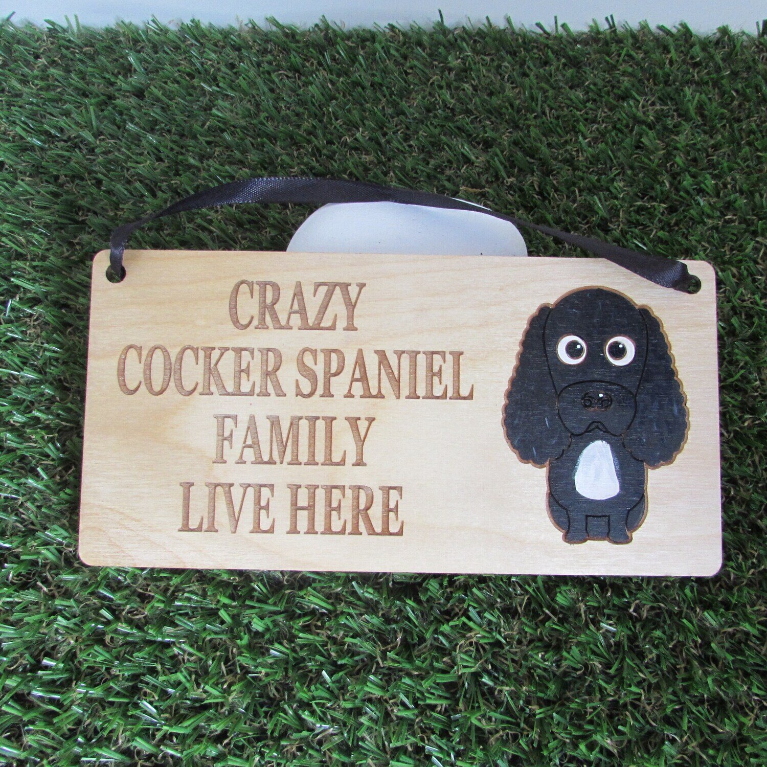 Crazy Cocker Spaniel Family Wooden Sign, Dog Gift, Dog Sign, Dog Decoration, Wooden Sign, Cocker Spaniel Gift, Spaniel Gift