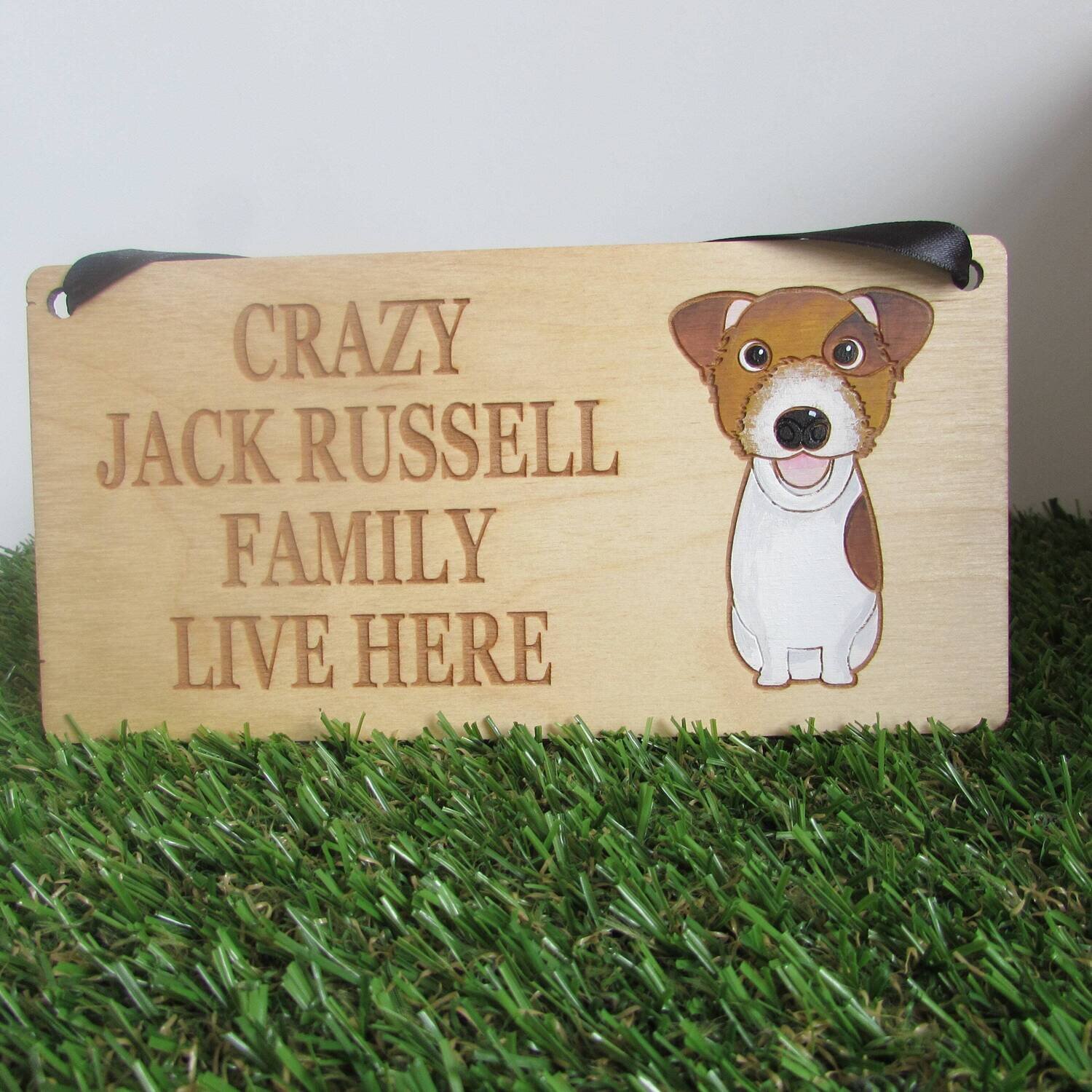 Crazy Jack Russell Family Wooden Sign, Dog Gift, Dog Sign, Dog Decoration, Wooden Sign, Jack Russell Gift, Jack Russell