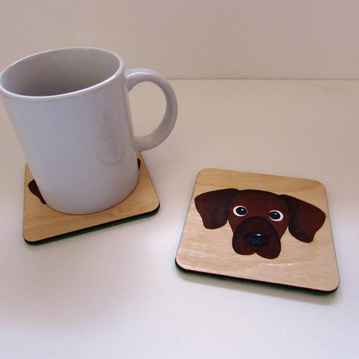 Rhodesian Ridgeback Wooden Coaster, Rhodesian Ridgeback Gift, Dog Coaster, Wooden Coaster