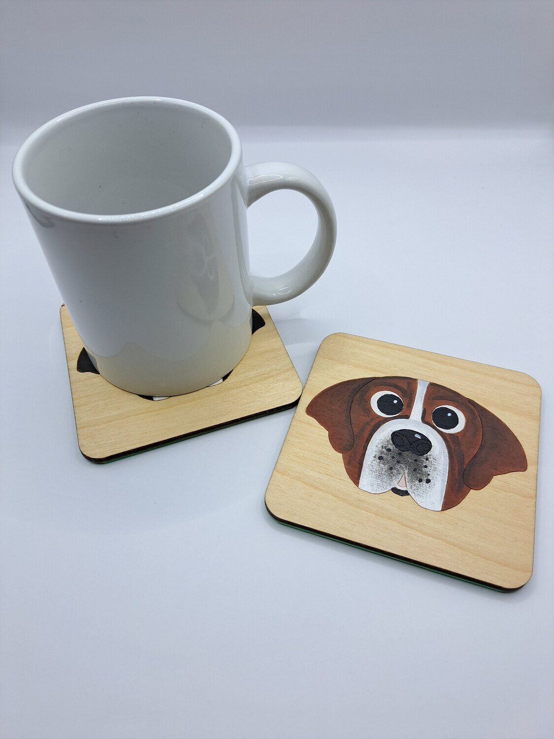 St Bernard Wooden Coaster, St Bernard Gift, Dog Coaster, Wooden Coaster