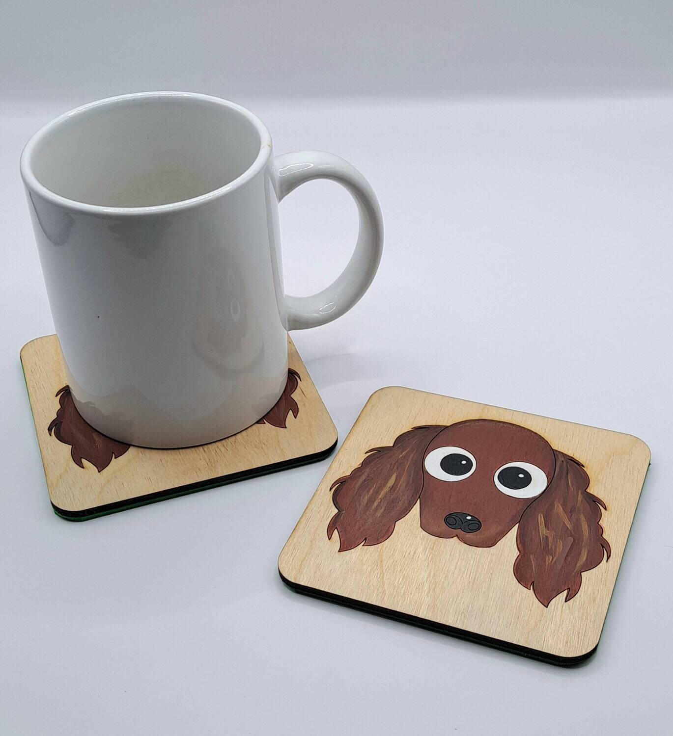 Irish Setter Wooden Coaster, Irish Setter Gift, Dog Coaster, Wooden Coaster