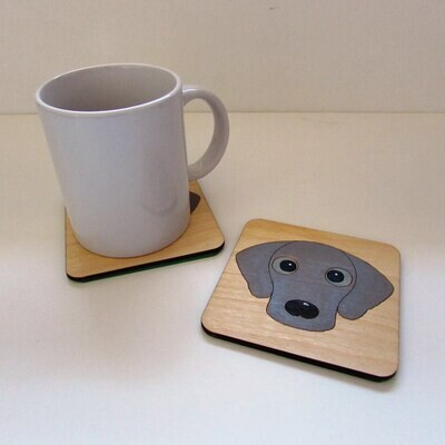 Weimaraner Wooden Coaster, Weimaraner Gift, Dog Coaster, Wooden Coaster