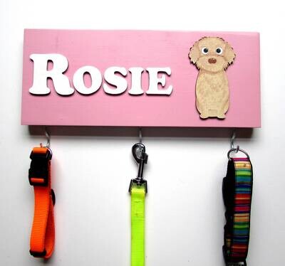 Personalised Labradoodle Short Hair Lead Holder, Leash Holder, New Home Gift, Spring Decor, Dog Owner Gift