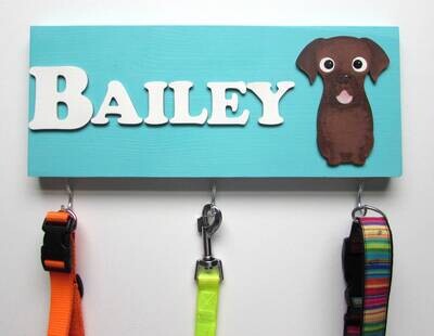 Personalised Labrador Lead Holder, Leash Holder, New Home Gift, Spring Decor, Dog Owner Gift