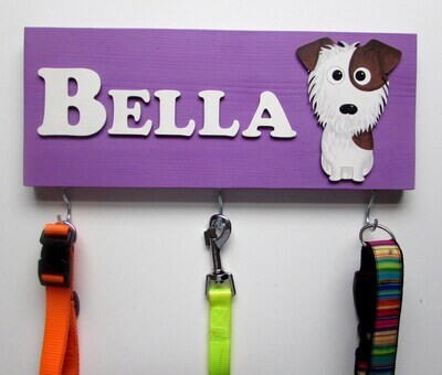 Personalised Parson Jack Russell Lead Holder, Leash Holder, New Home Gift, Spring Decor, Dog Owner Gift