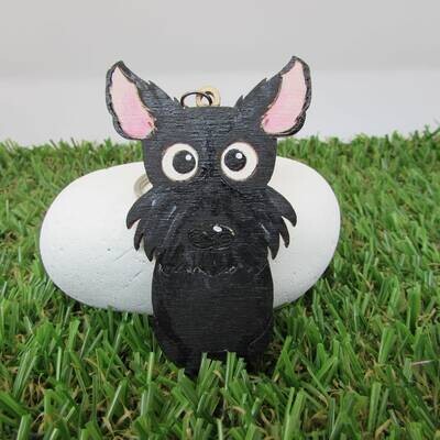 Scottish Terrier Wooden Keyring