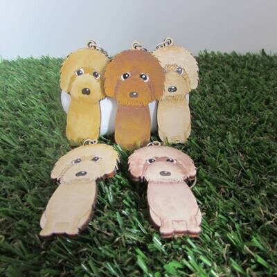 Goldendoodle Wooden Keyring