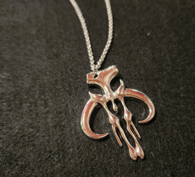 Metal bone shaped pendant necklace, hairstick, or keychain