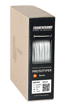 Пластик SBS-PRO Filamentarno, белый, 1,75 мм, 570 гр Пластик SBS-PRO Filamentarno, белый, 1,75 мм, 570 гр