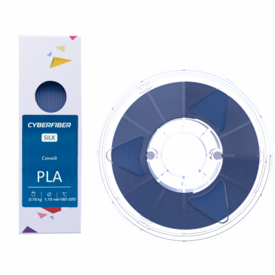 Пластик PLA SILK CyberFiber, синий, 1.75 мм, 275 гр