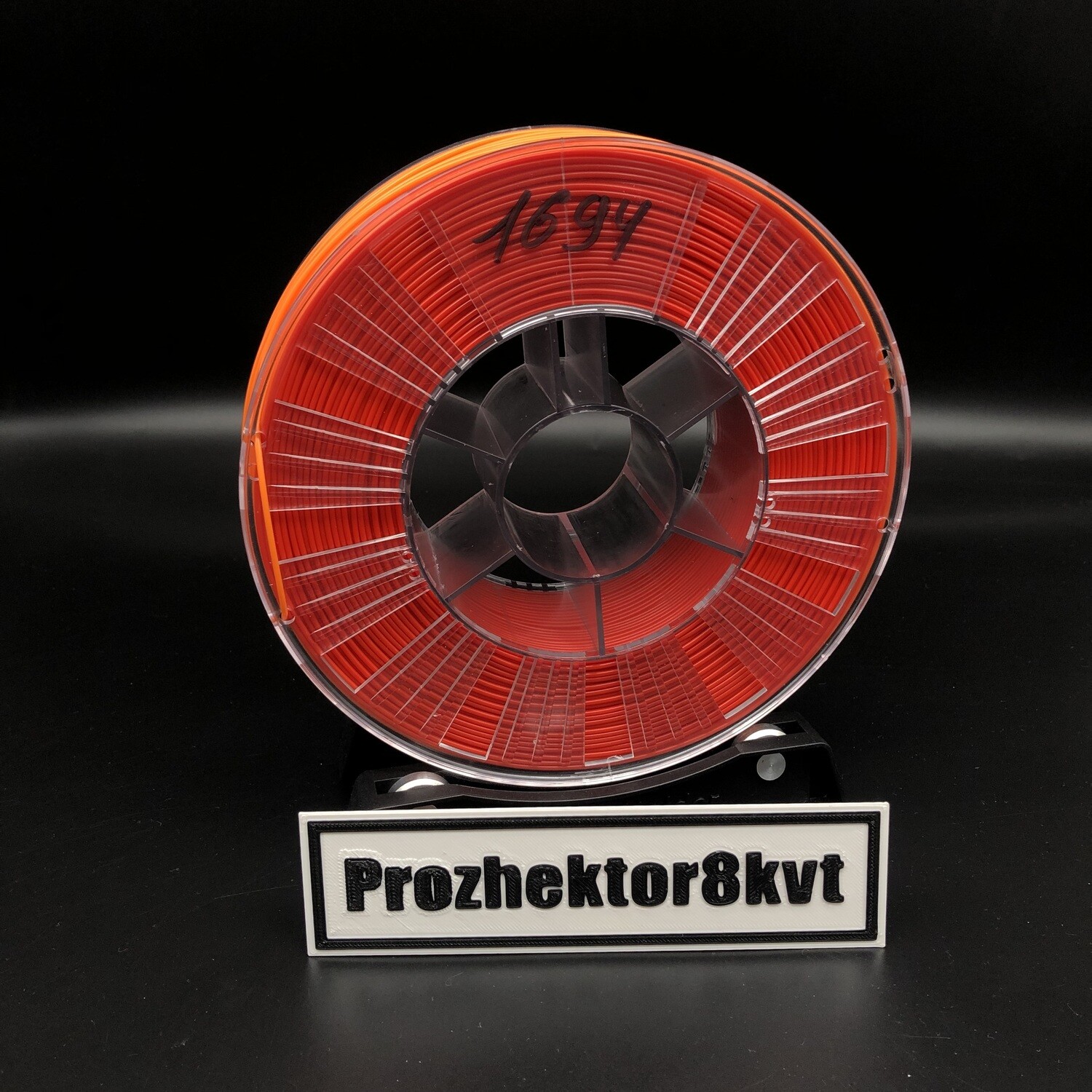 №1694 PLA REC красный и оранжевый 1,75 мм, переход, 912 гр.