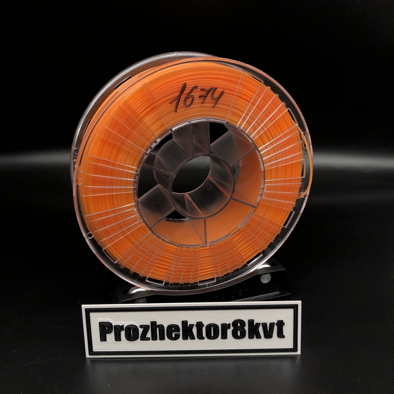 №1674 PLA REC оранжевый 1,75 мм, недомот, 718 гр.