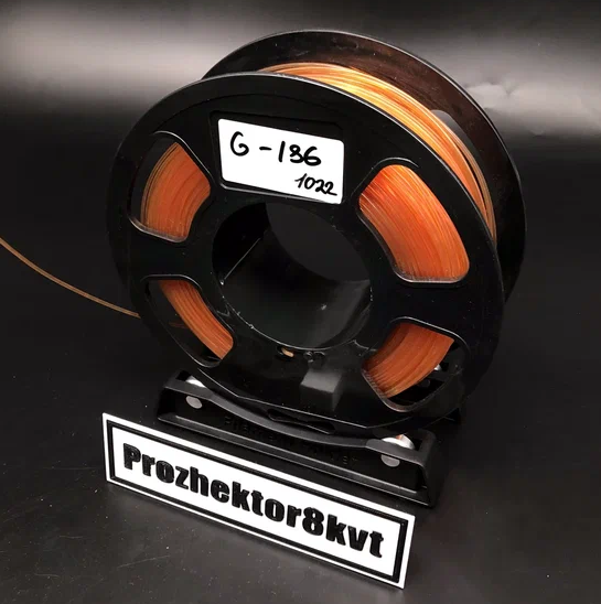 G-186 PETG U3PRINT оранжевый прозрачный 1,75 мм, недомот, 792 гр.