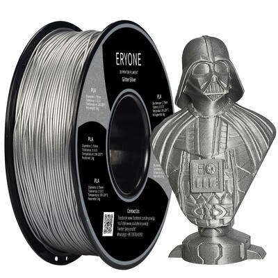 PLA Glitter Silver (Серебро) Eryone 1 кг. PLA Glitter Silver (Серебро) Eryone 1 кг.
