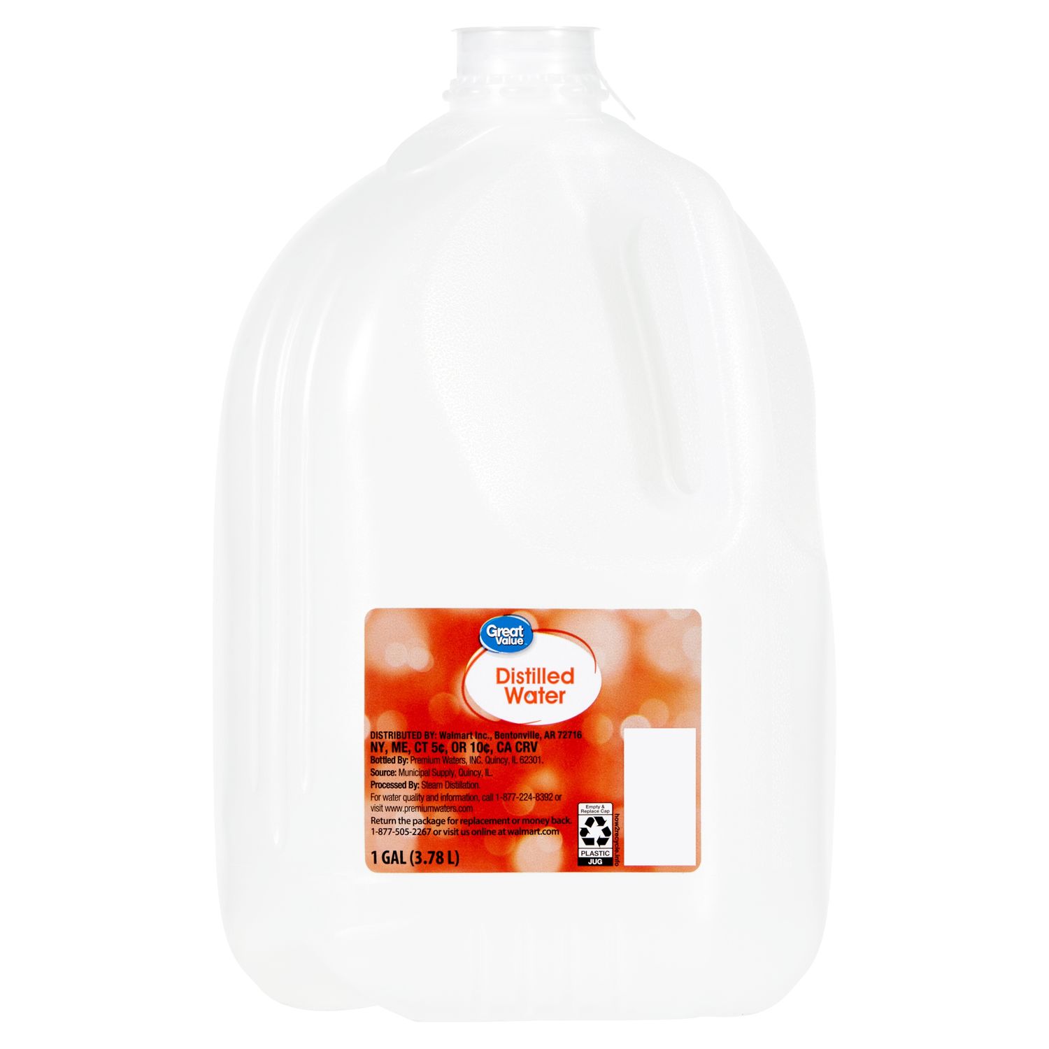 Distilled Water -1 Gallon Jug (6 A Pack)