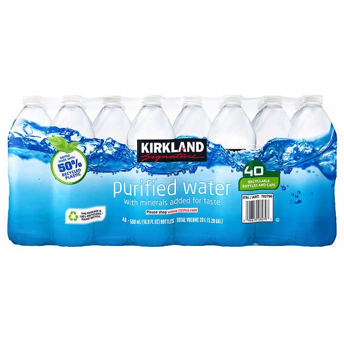 40pcts!!! Kirkland purified water