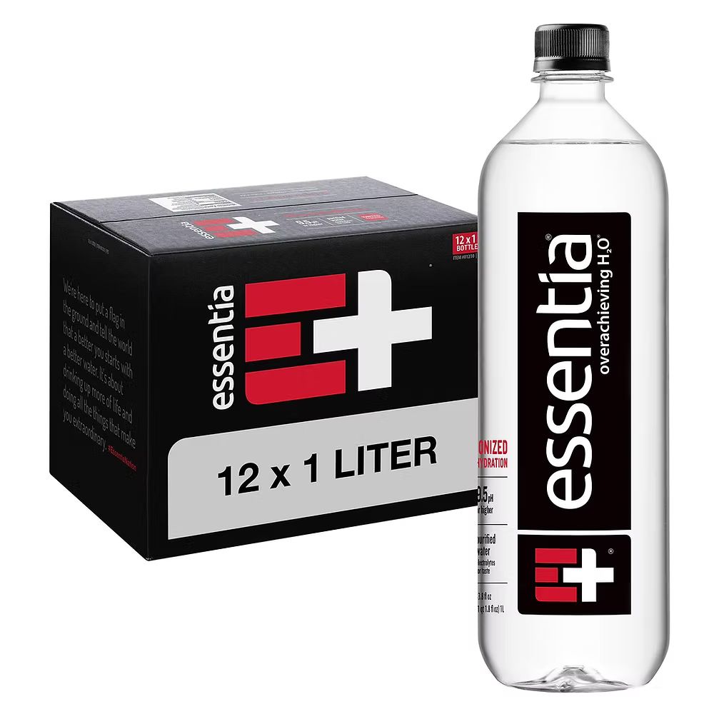 Essentia Ionized Alkaline Water – 12 × 1 L bottles