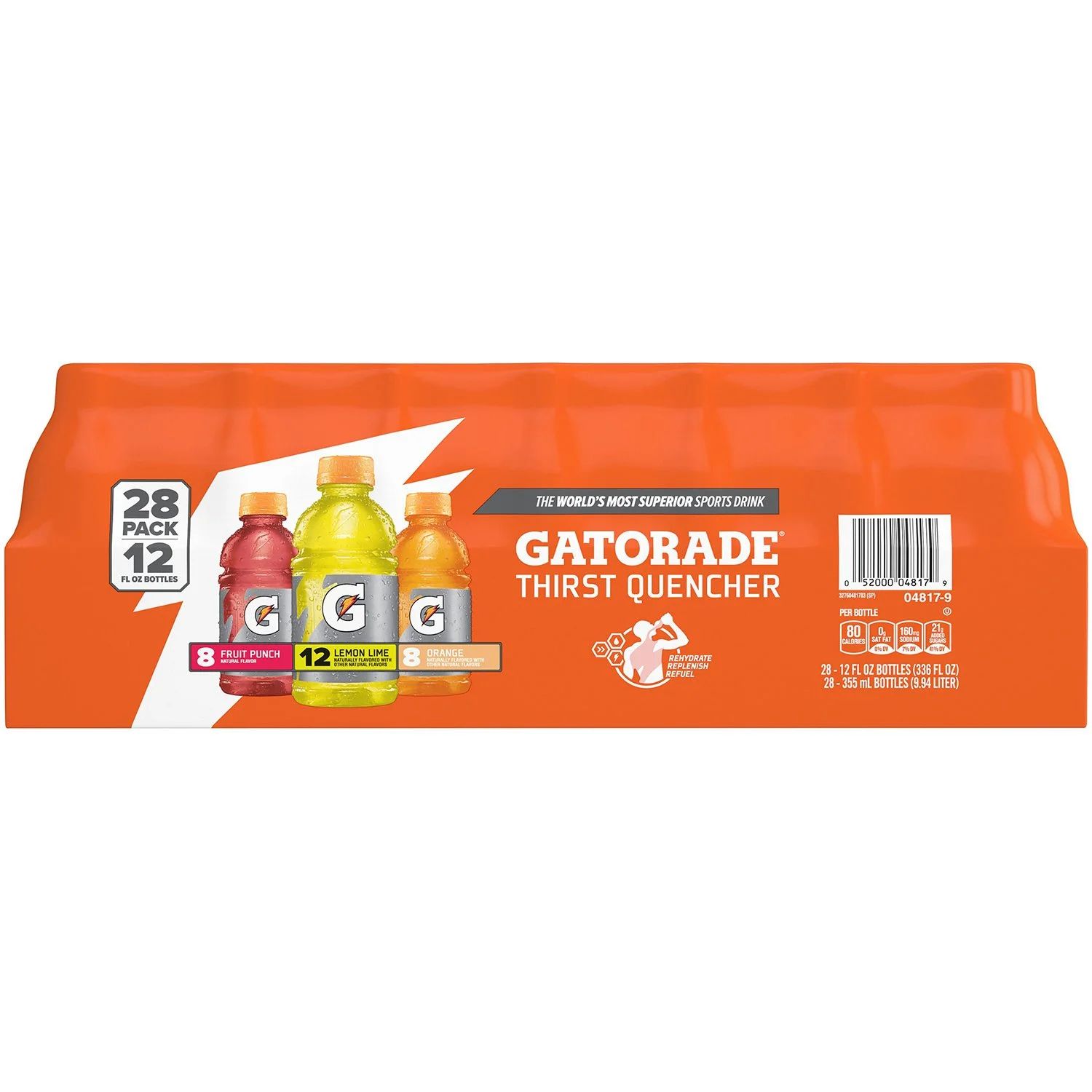 Gatorade Thirst Quencher, Core Variety Pack, 12 fl oz, 28-count