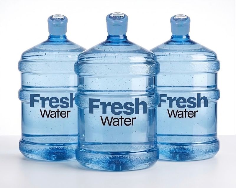 Fresh water supply company's purified-5-gallon water jug