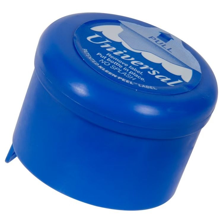 55mm U-5 Universal Light Blue Water Jug Cap with Polyethylene Foam Liner