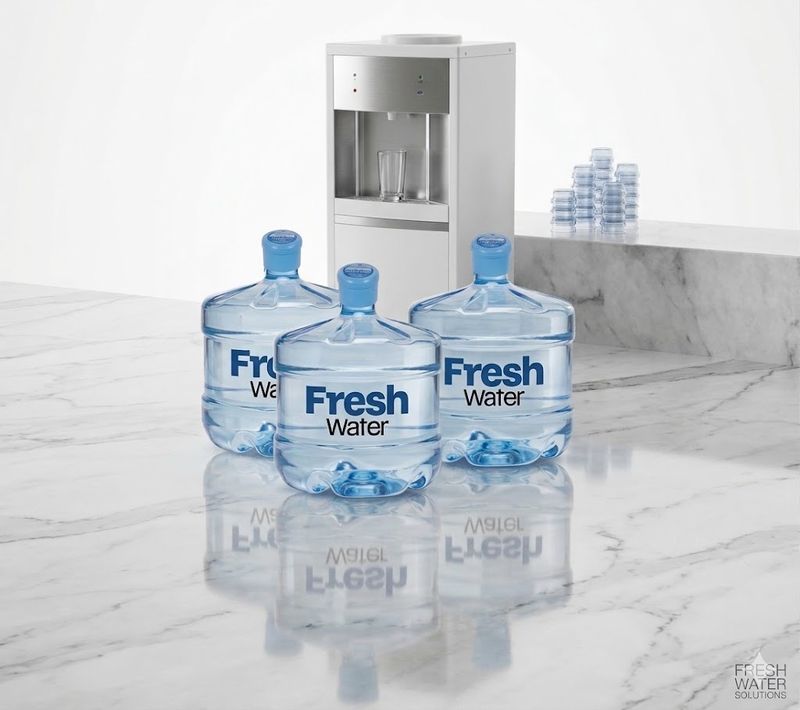 Fresh water supply company's purified-3-gallon water jug​