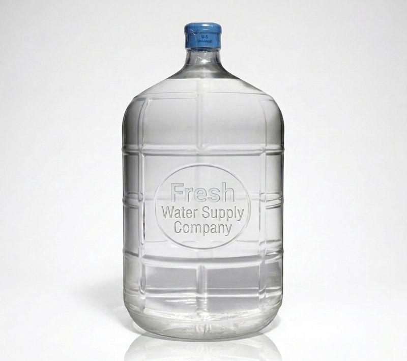 Fresh water supply company's Glass purified-5-gallon water jug