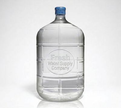 Fresh water supply company's Glass purified-5-gallon water jug