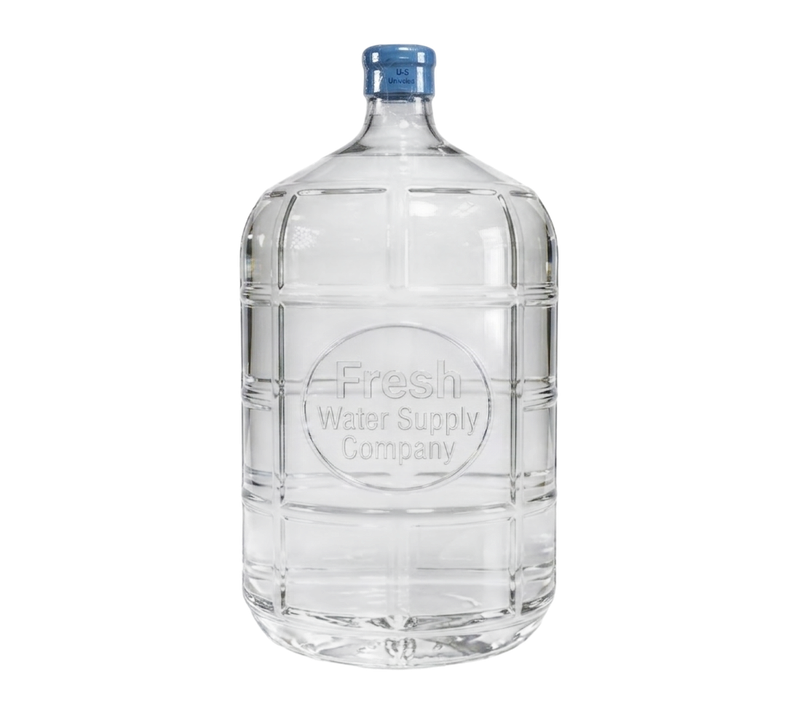 Fresh water supply company's Glass purified-5-gallon water jug