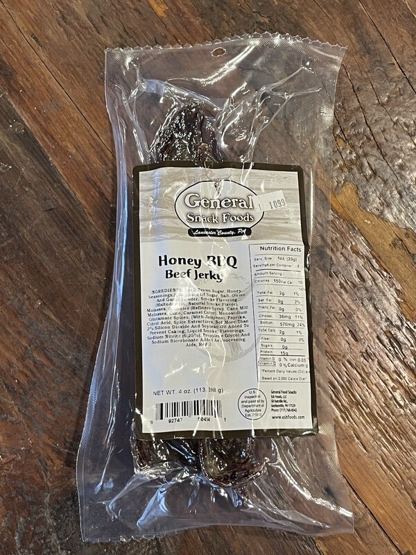 Honey BBQ Beef Jerky 4oz