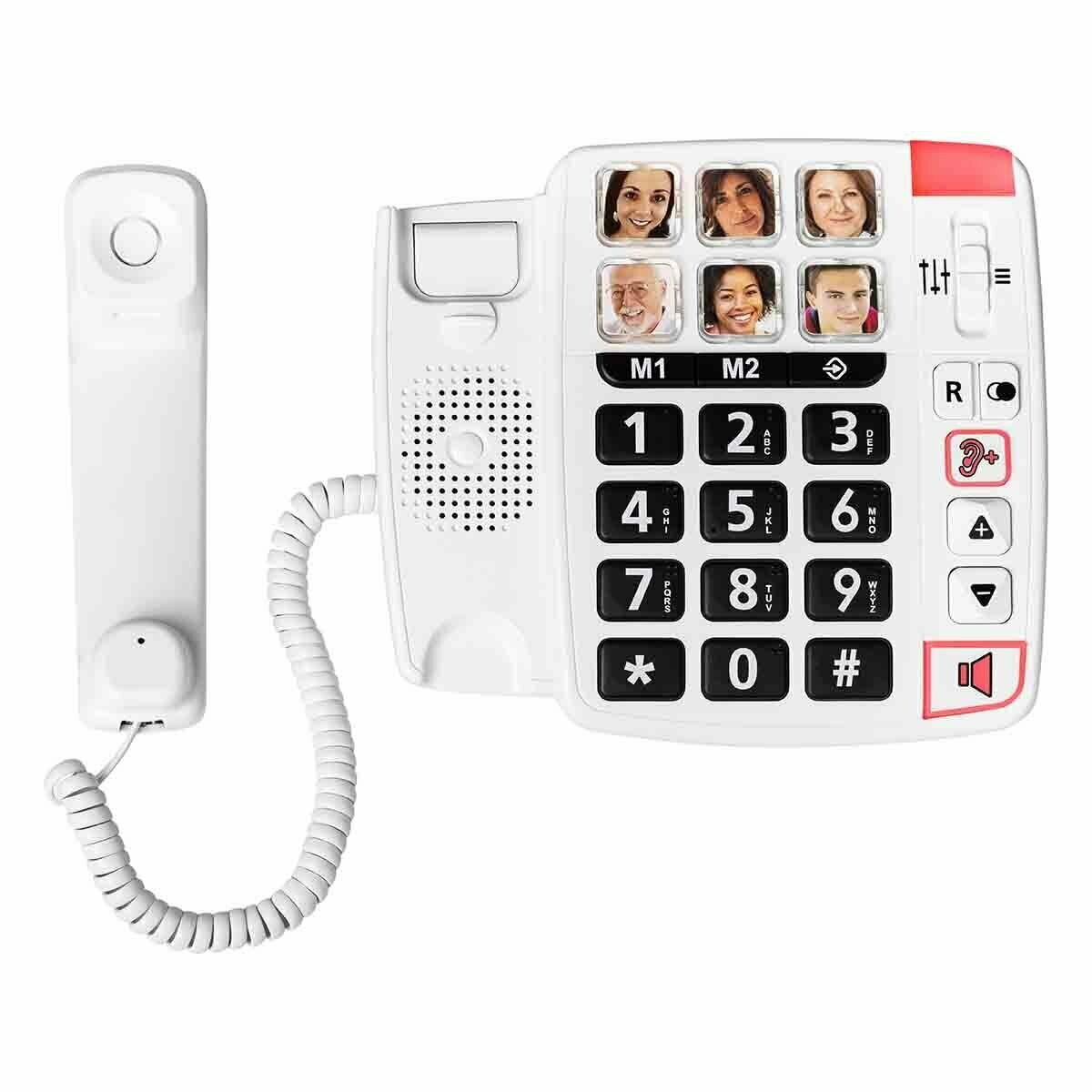 Extra Large Button Speakerphone, Telephones for Seniors. Elderly and those  w/ Limited Eyesight, Big Button Phone