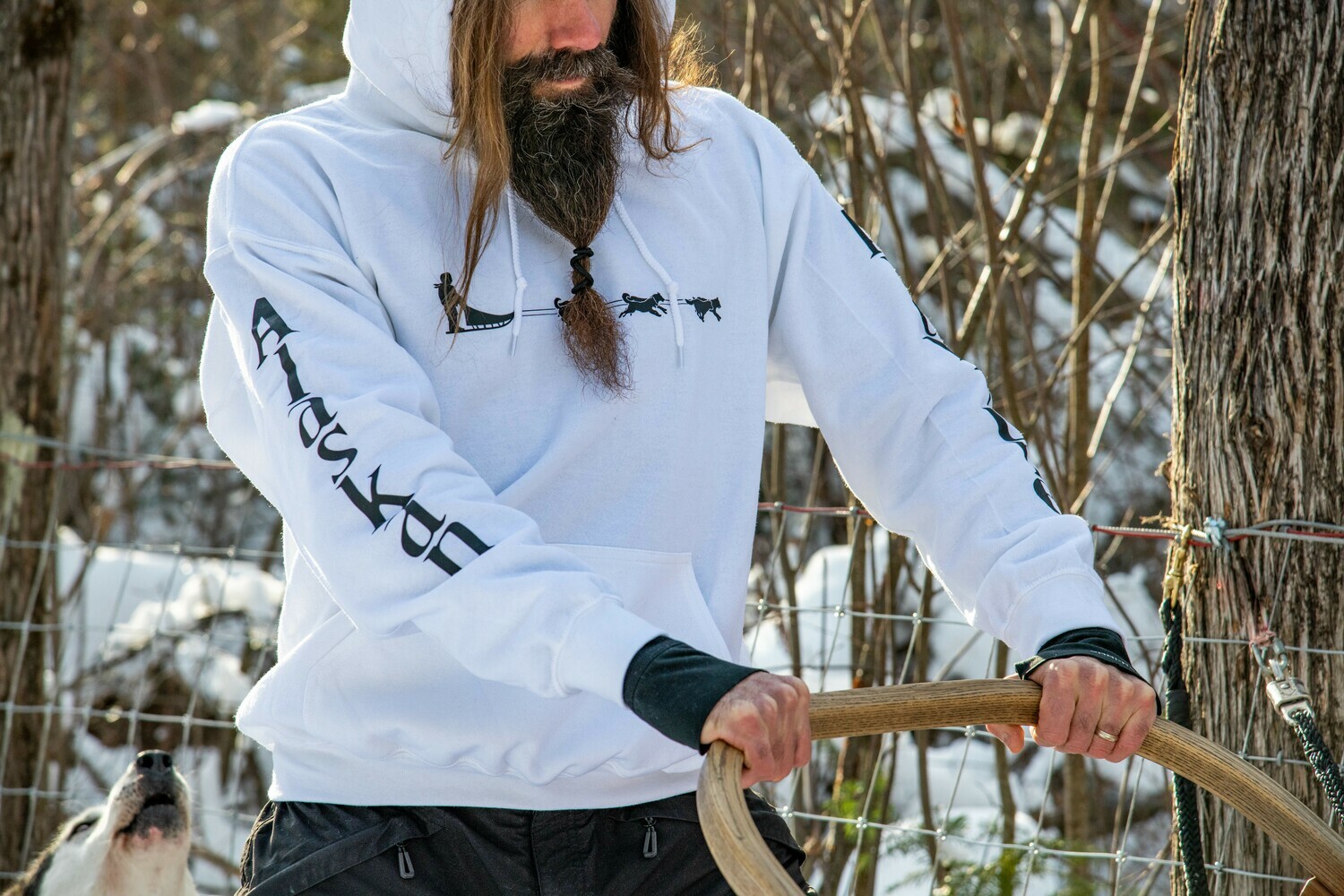 Hoodie Team Alaskan Blanc