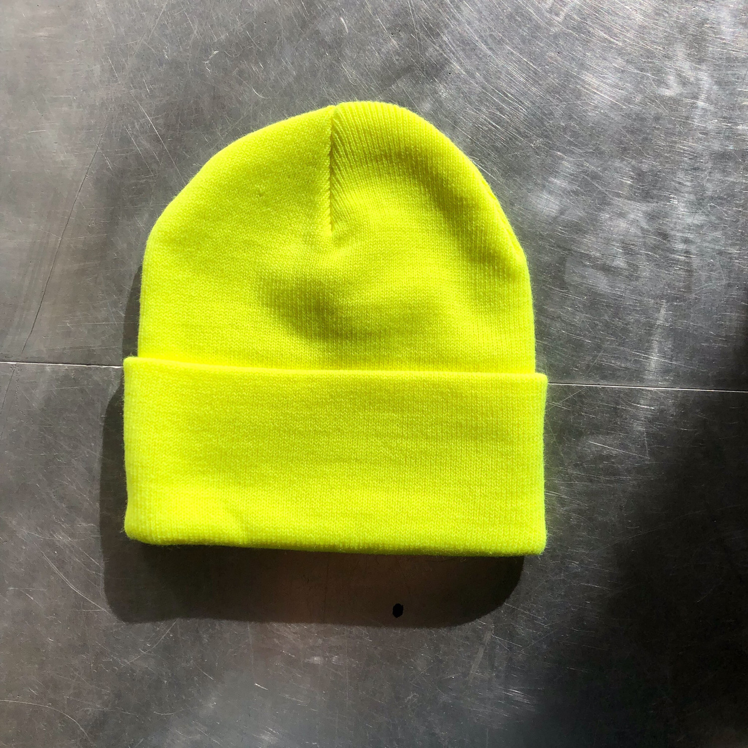 Highlighter Yellow Knit Beanie