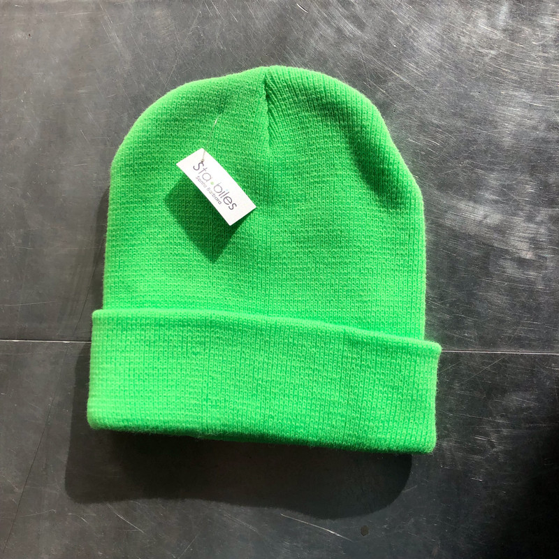 Lime Green Knit Beanie