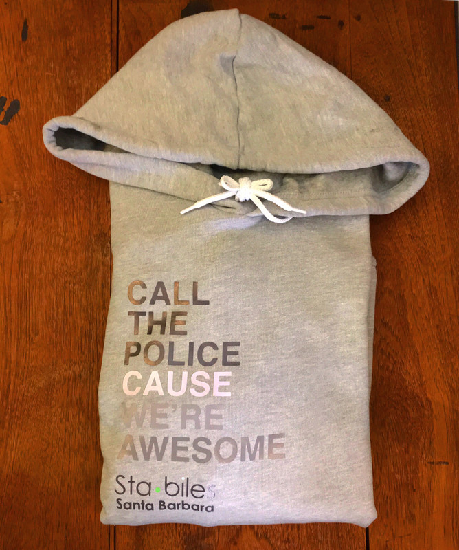 CALL THE POLICE CAUSE WERE AWESOME GREY HOODIE