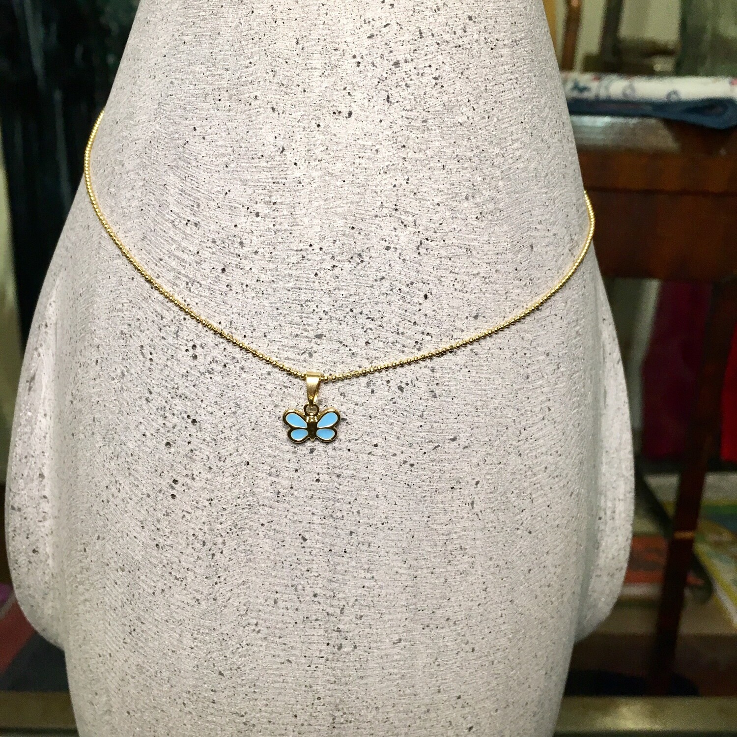 Lil&#39; Butterfly Necklace - Blue