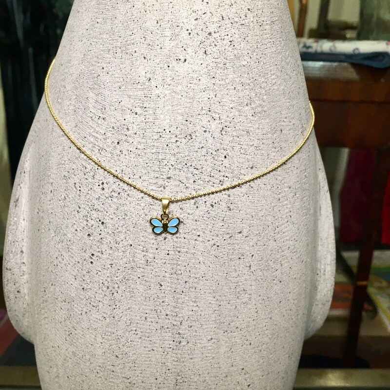 Lil&#39; Butterfly Necklace - Blue