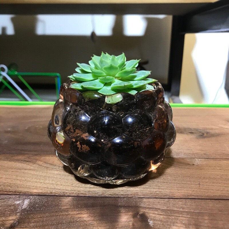 &quot;Burgundy&quot; Bubbles Pot or Vessel