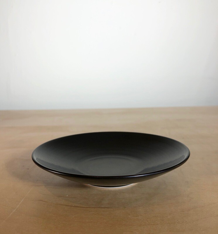 Black Ceramic Tea Cup Saucer