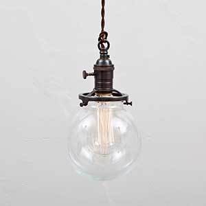 Clear Glass Globe Ball Pendant Light
