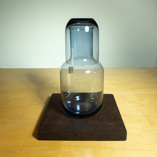 Japanese Crystal Carafe Blue
